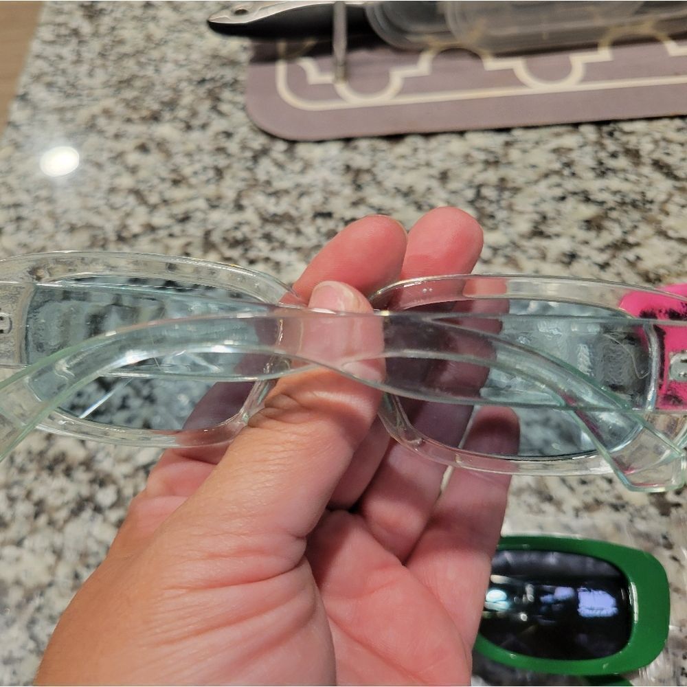 Multicolor rectangular fashion sunglasses - Picture 8 of 14